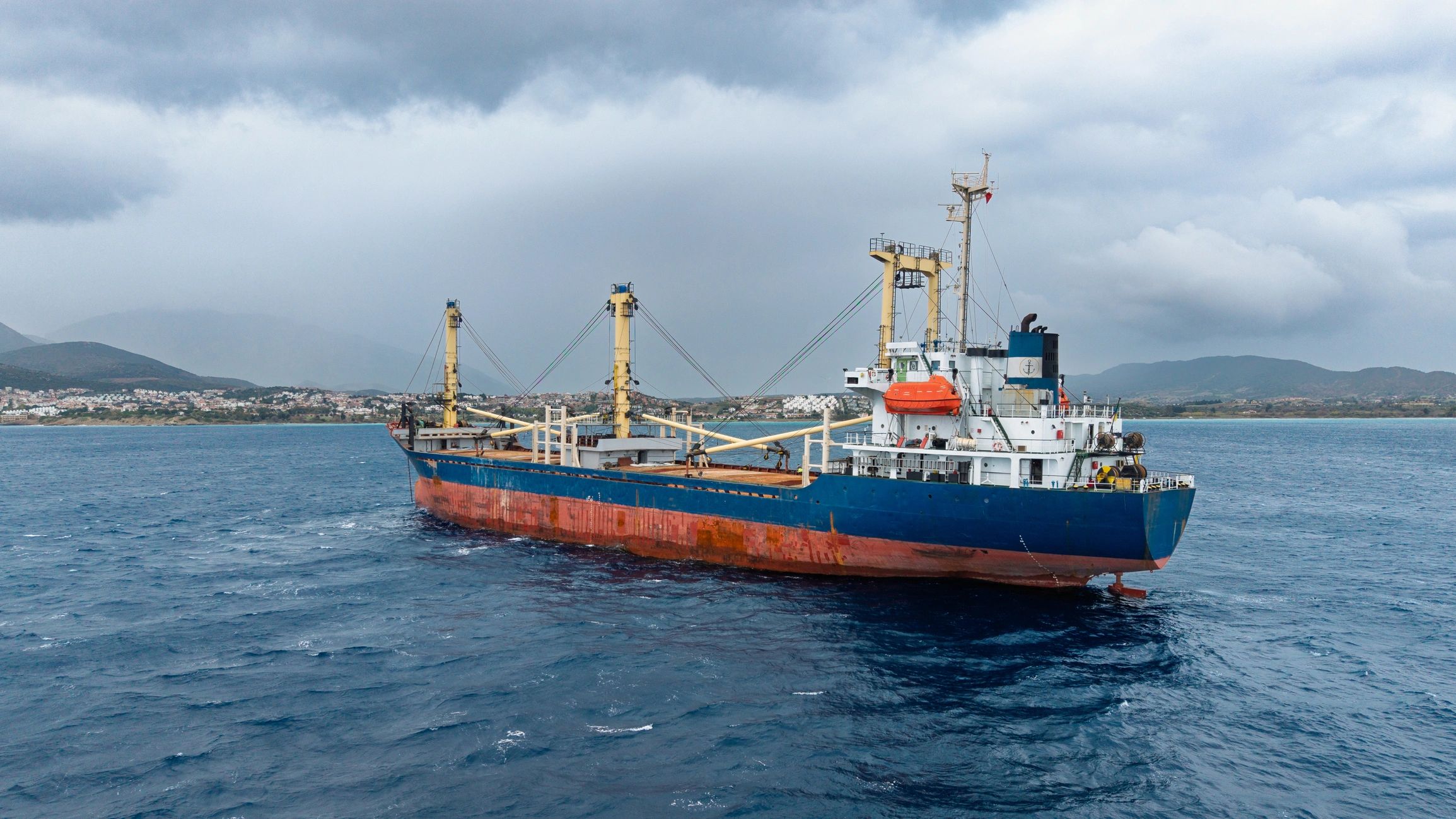 Commercial cargo vessel representing fleet system upgrades